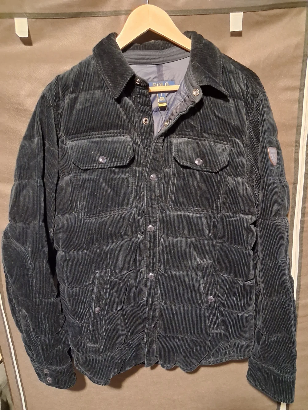 Polo by Ralph Lauren Men’s Black Quilted Corduroy Jacket